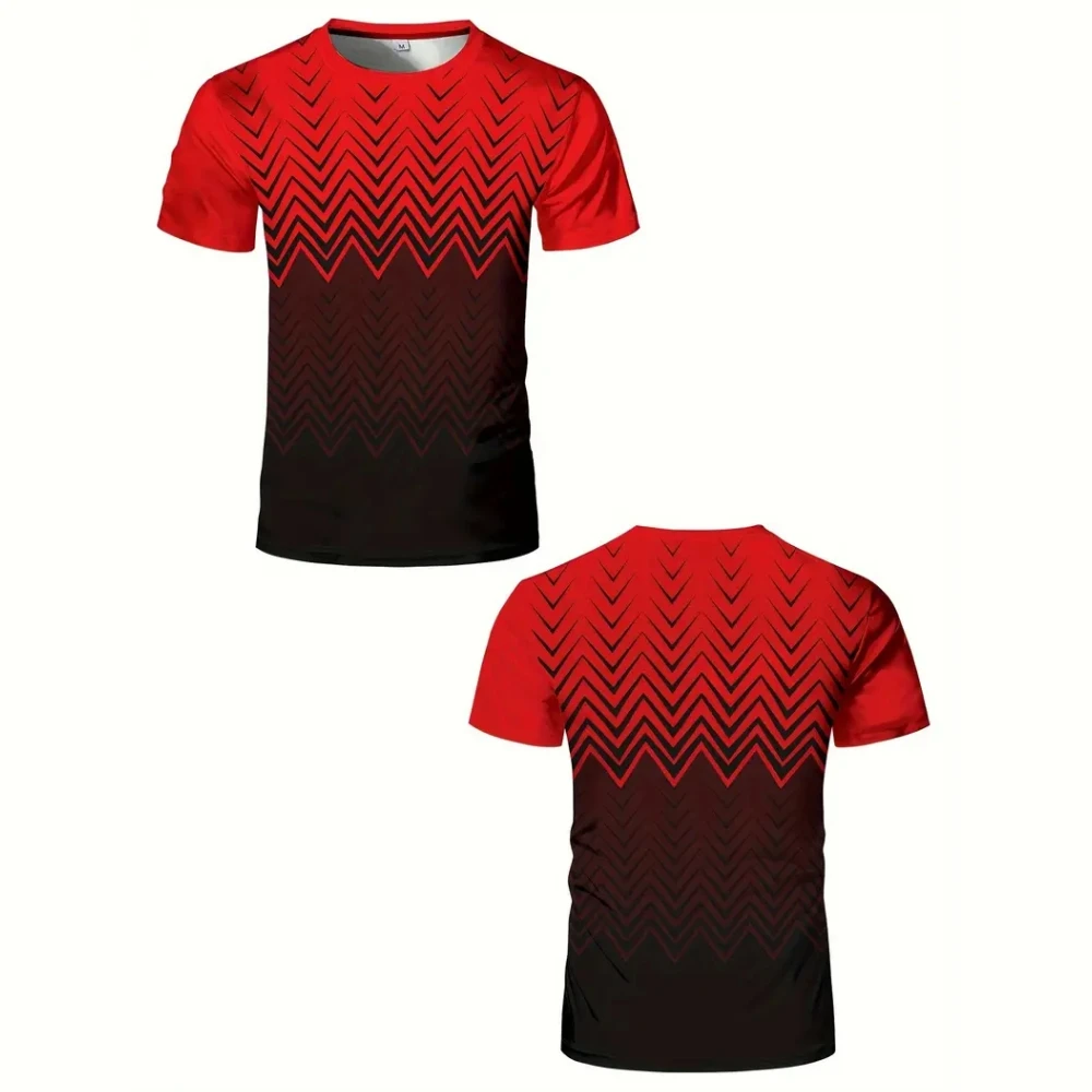 Gym Man T Shirt Geometric Color Blocks Printing Sports Gym Short Sleeve Tees Quick Drying Running Men Oversized Clothing
