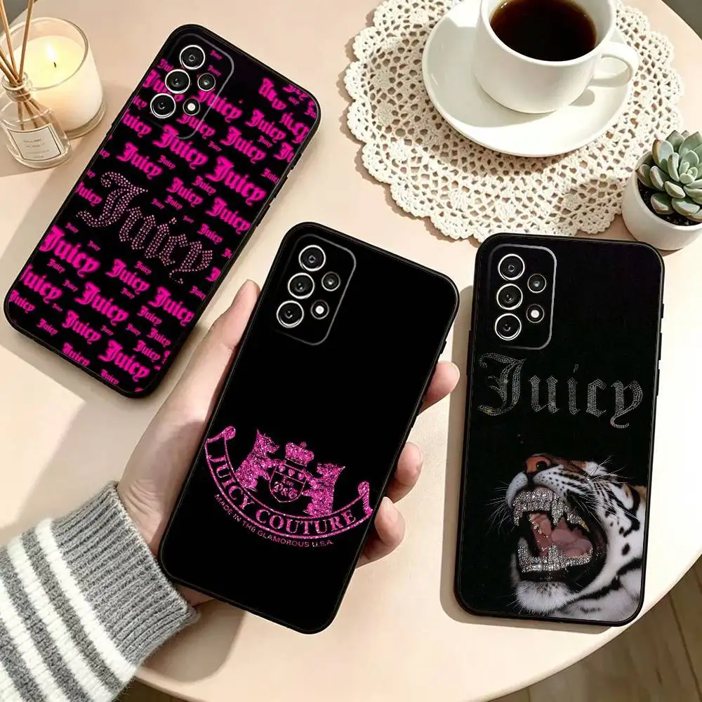 J-Juicy Couture leopard  Phone Case For Samsung S25,S24,S21,S22,S23,S30,Ultra,S20,Plus,Fe,Soft Silicone Black Cover