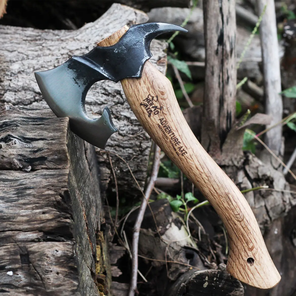 Hand-forged Multi-functional Outdoor Camping Battle Axe High quality Household Hand Tool Logging and Chopping Firewood