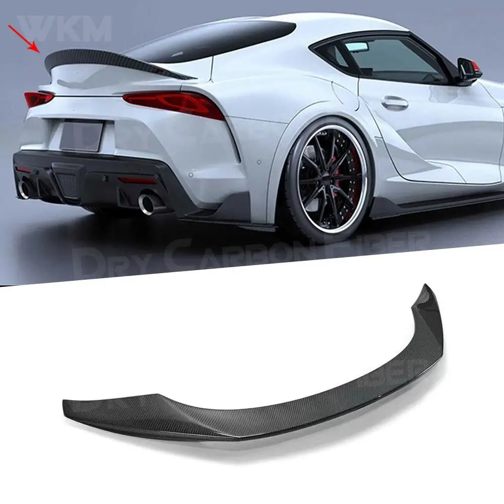 

Carbon Fiber Rear Spoiler Boot Racing Wings for Toyota Supra 2019 2020 Fiber Glass Car Styling Rear Trunk Duck Spoiler Wing