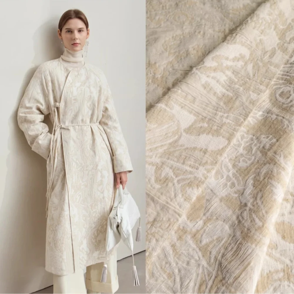 

Хлопковая льняная жаккардовая ткань для костюмов, ветровок, дизайнерских изделий ручной работы, для шитья своими руками, ткани для одежды, ткани на метры