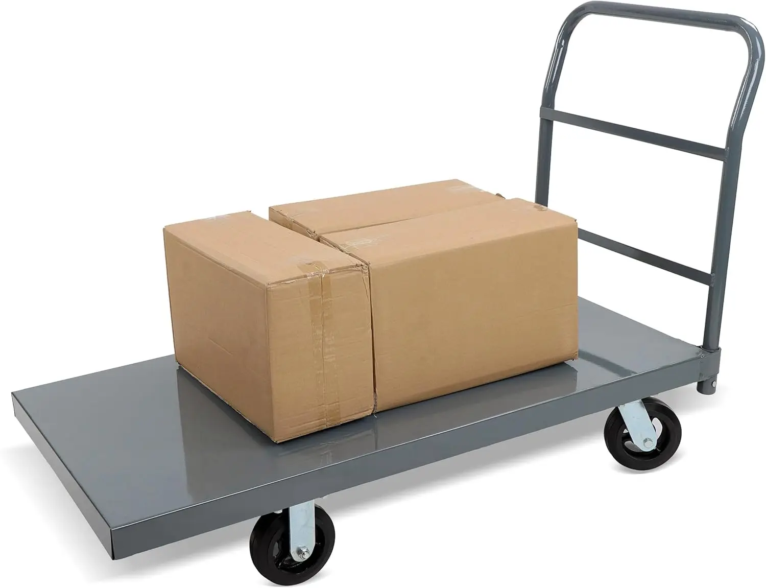 Platform Truck Industrial Flat Dolly Cart with Wheels - Heavy Duty 24 x 48 Cart - 2000lb Capacity Flatbed Hand Truck 1 Pack