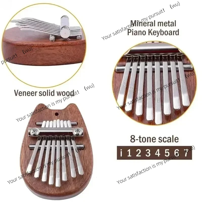 ZOCI-8 Mini Kalimba de Madera de 8 Teclas, Piano de Pulgar de Alta Calidad, Marimba Musical, Buenos Accesorios, Colgante, Regalo