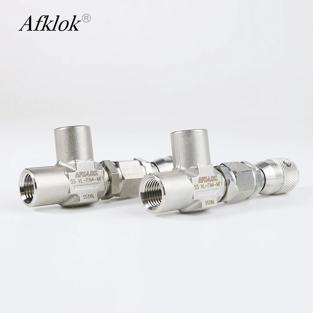 15HOT Tekanan Tinggi 3000psi 1/4 "NPT Wanita Stainless Steel 316L Katup Pengukur Sudut untuk Industri Minyak/Gas/Kimia
