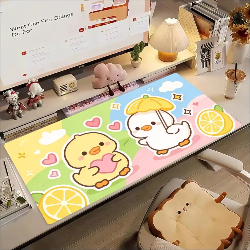 Colorful Duckling Chick Play Mat Non Slip Rubber Base Thick Rubber Smooth Glide For Student Gaming Dorm