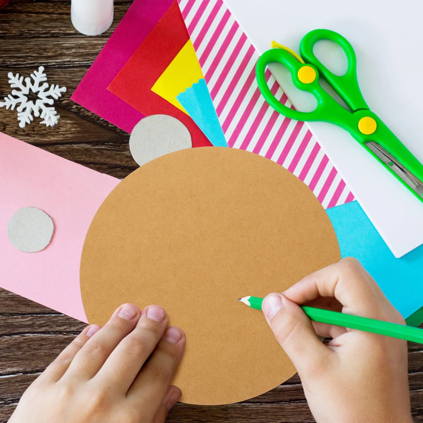 40Pcs Handcraft DIY Cardboard Thick Round Painting Paper Cards for Drawing Sketch Art Supplies Art Paper Card DIY Cardstocks