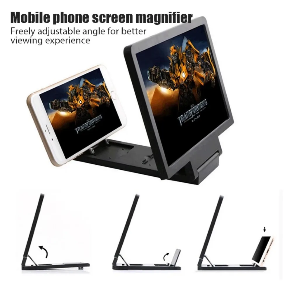 NEW 3D Screen Amplifier Mobile Phone HD Screen Video Glass Stand Magnifier For Phone Enlarged Screen Phone Stand Bracket image 5