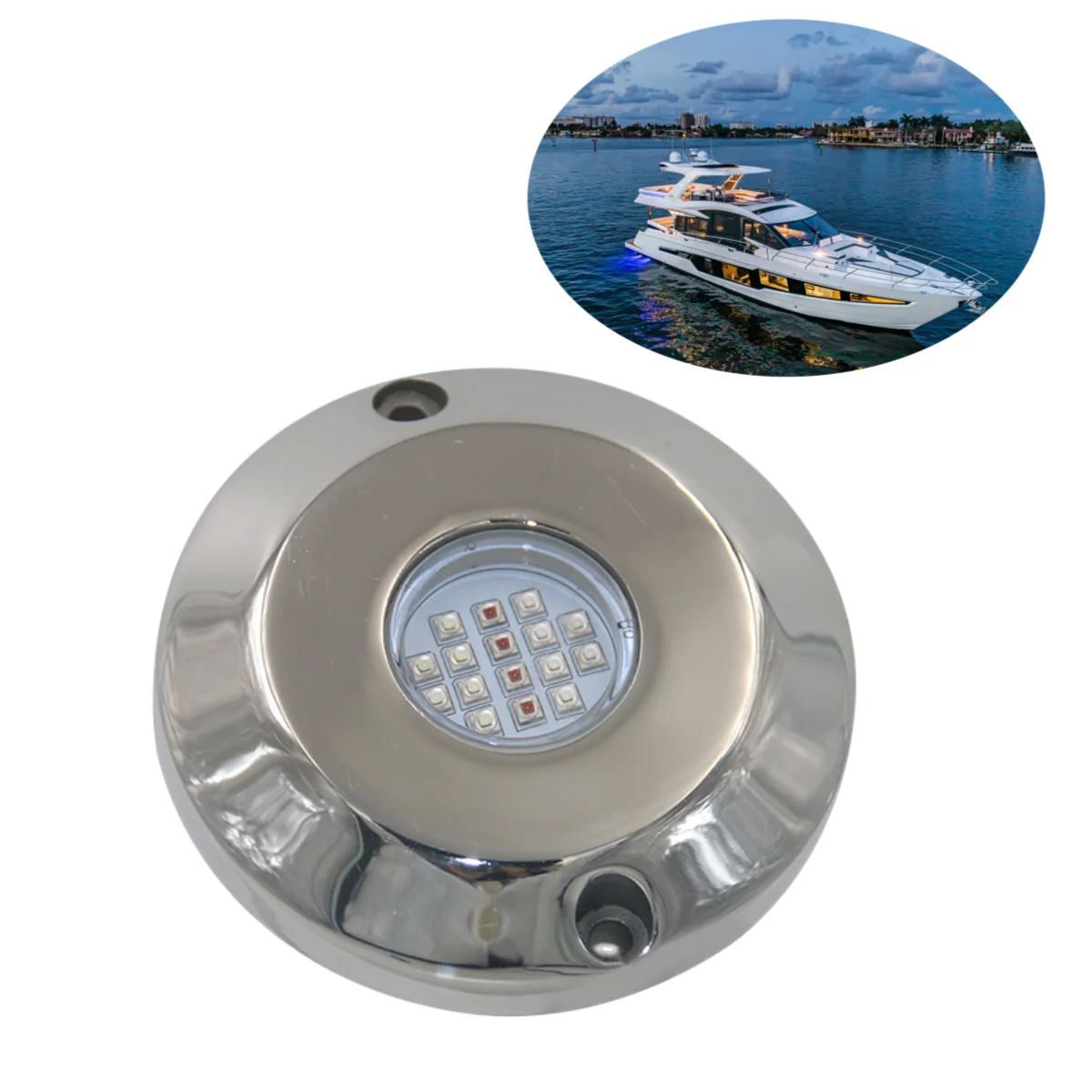 

60W LED Underwater Swimming Pool Light DC12 24V 316L Stainless Steel Boat Marine Dock Yacht Pool Boat Ship Hardware Accessories