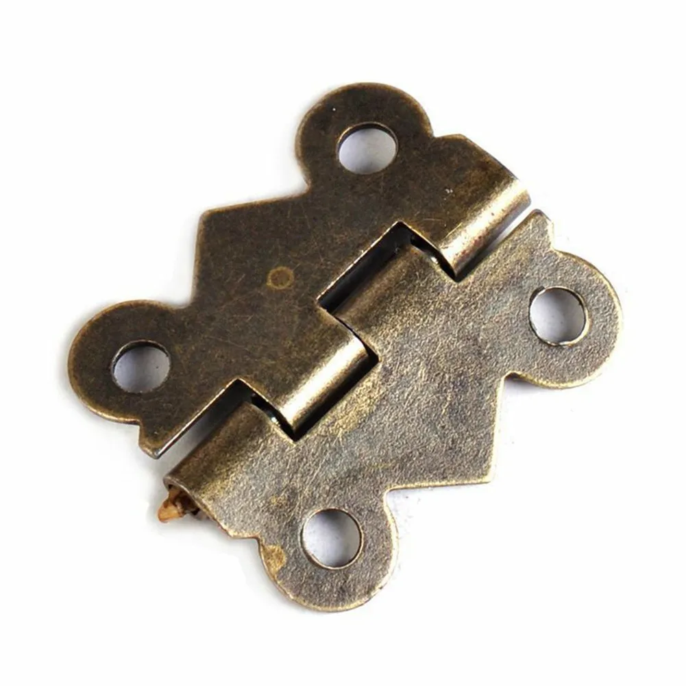 40 PCS Hinges With Screws Antique Small Butterfly Hinge Bronze Carving DIY Design Box Small Hinge Cabinet Hardware Accessories