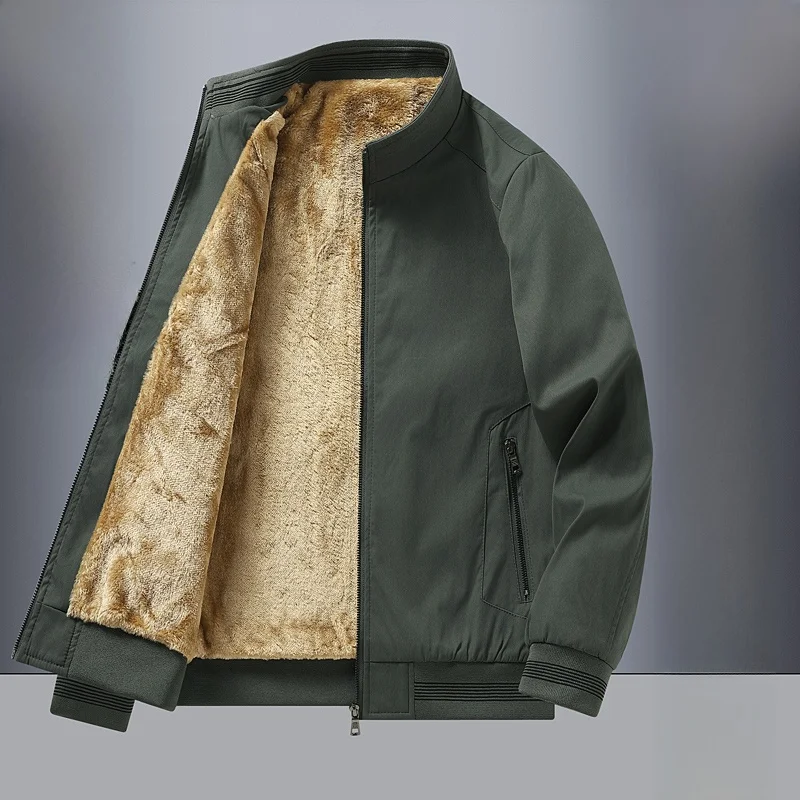 

Versatile Men's Jaet Fce Lined Warmth Busin Casual Sle Autumn Winter Outerwear for Middle-Aged And Young Fathers