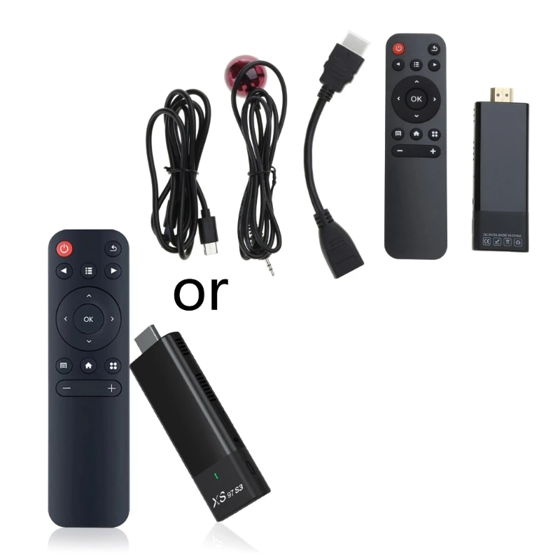 

1 Set XS97S3 4K TV Stick Set Top Box 1+8G Portable Media Player Android10.0 Compatible TV Box BT5.0 WiFi 2.4GHz/5.8GHz 896C