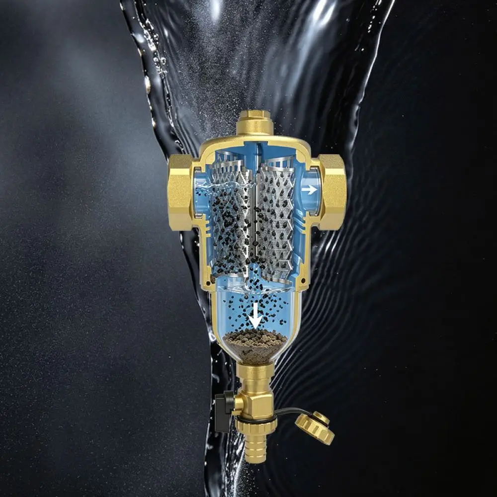 Residential Boiler Magnetic Dirt Filter Brass Separator Central Heating System Protection Device Efficient Water Treatment Tool