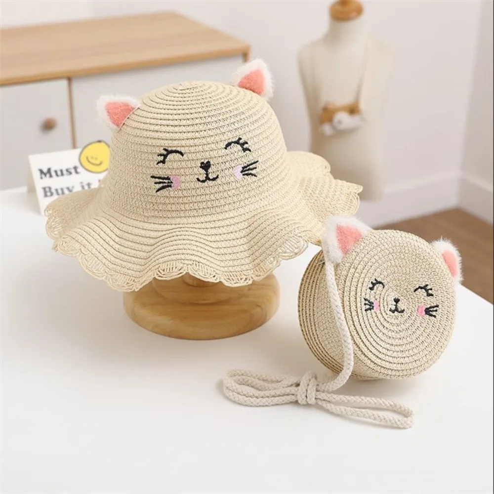 

Fashion 2-8 Years Kids Sun Hat Cute Cat Multiple Colors Girls Sun Hat Children Sun Hat Summer