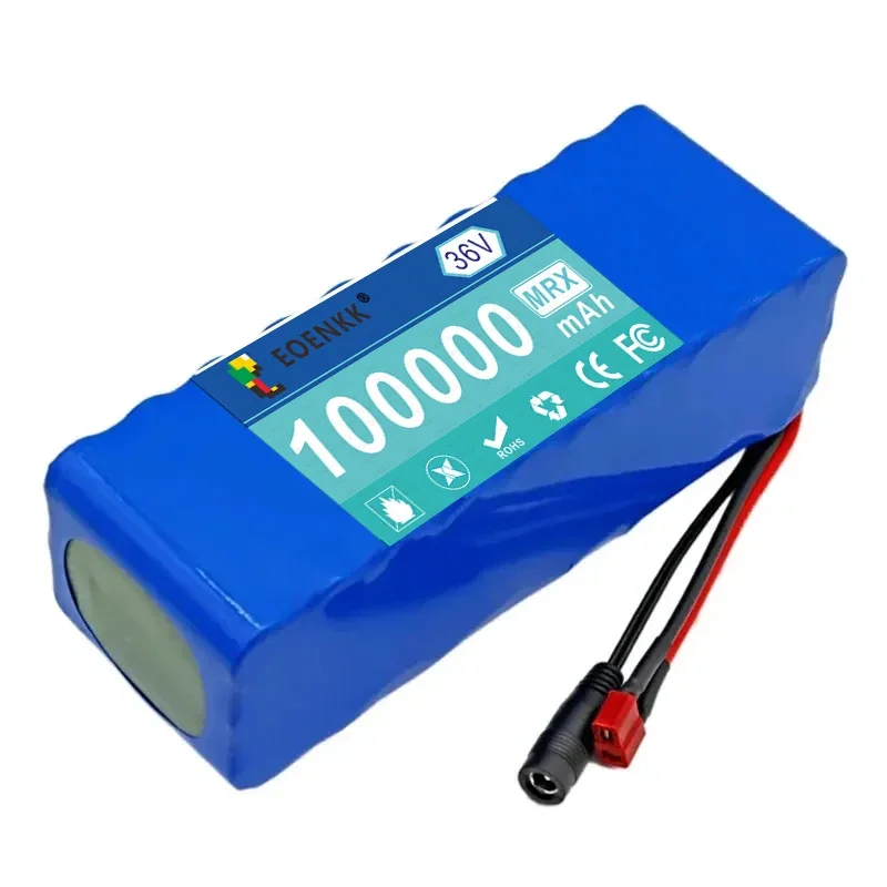 Brand new 18650 high capacity battery 36V 100Ah 10S3P electric bicycle battery, suitable for electric bicycles and chargers