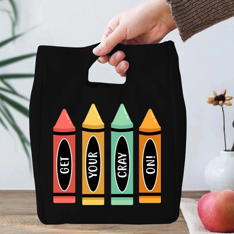 Moda Insegnare Borse per il pranzo Borsa per il pranzo Scuola Bambino Insegnare l\'amore Ispirare Stampa grafica Borse da viaggio termiche essenziali