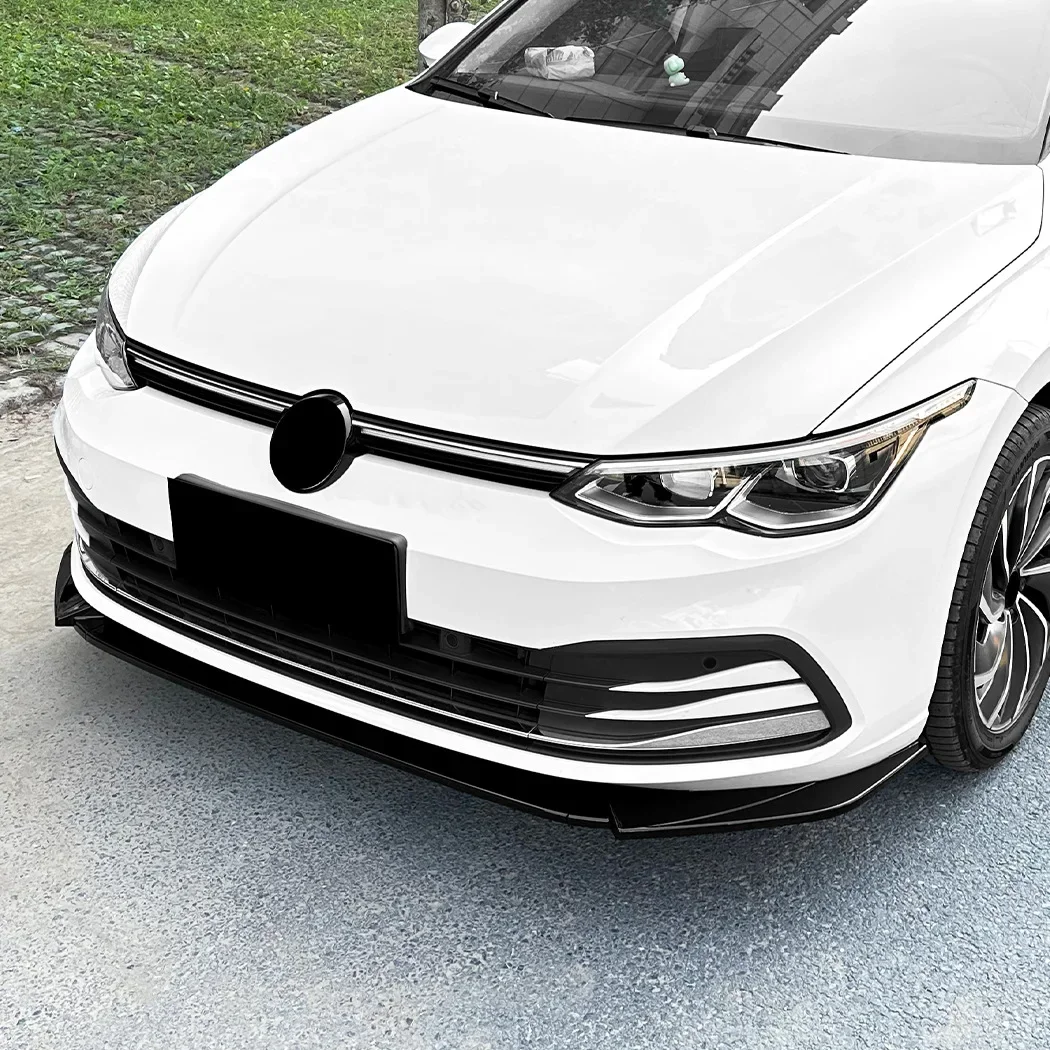 ل VW Golf 8 MK8 Standard Pro 2020-2024 المصد الأمامي للسيارة سبويلر الشفاه Lame Avant الفاصل Canard الناشر غطاء بوديكيت ضبط