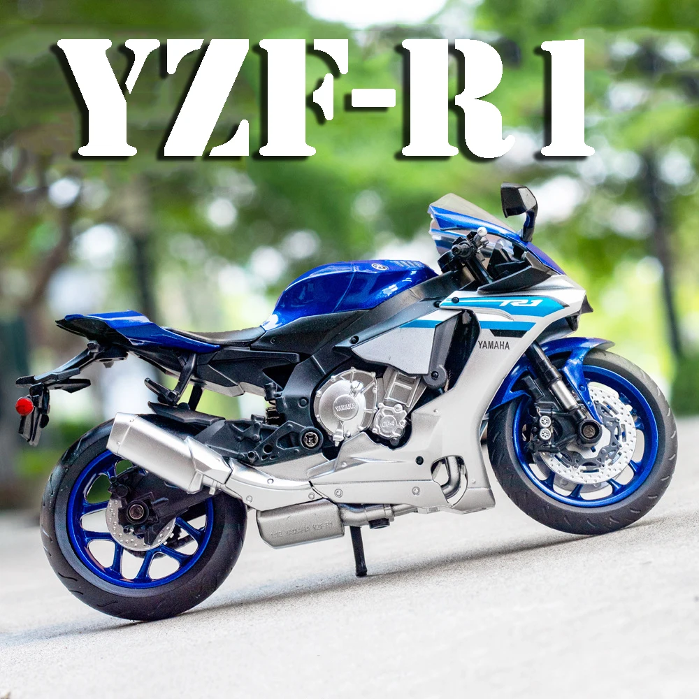 1:12 야마하 YZF-R1 오토바이 모델 장난감 합금 다이캐스트 BMW R1250GS 충격 흡수 전륜 조향 어린이 교육용
