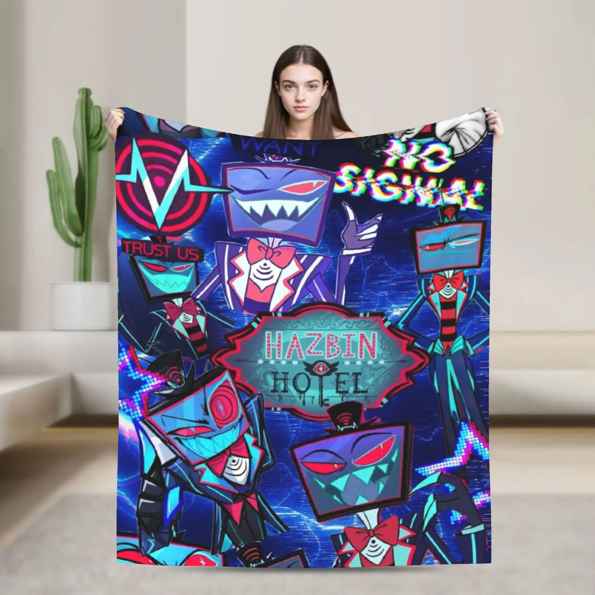 H-Hazbins H-Hotels vox 2 Gift Blanket For Men Women Cozy Soft  Throw Blankets for Living Room 50x60 Inches Multi-size