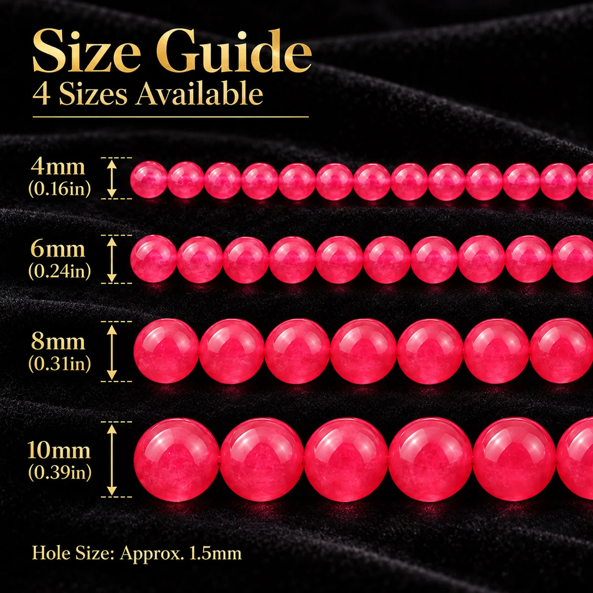 4-10mm 18pcs Stone Half Strand Rose Red Chalcedony  Spacer Loose Beads For Jewelry Making DIY Bracelets Necklace Accessories