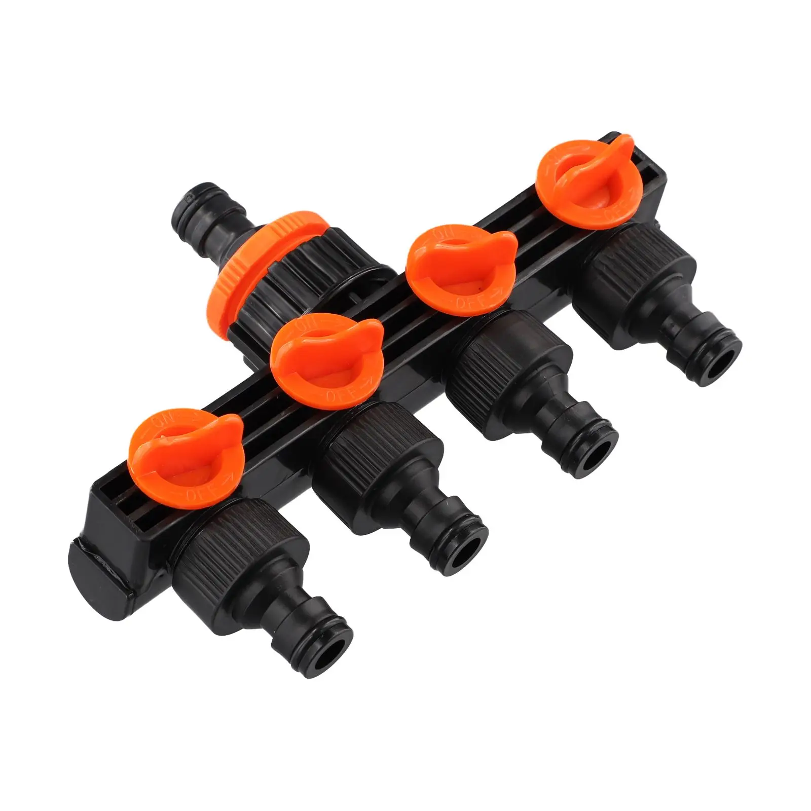 Garden Watering Irrigation Connector Distributor Faucet With 4Way Hose Diverter With Valve  Splitter Four Independent Switches