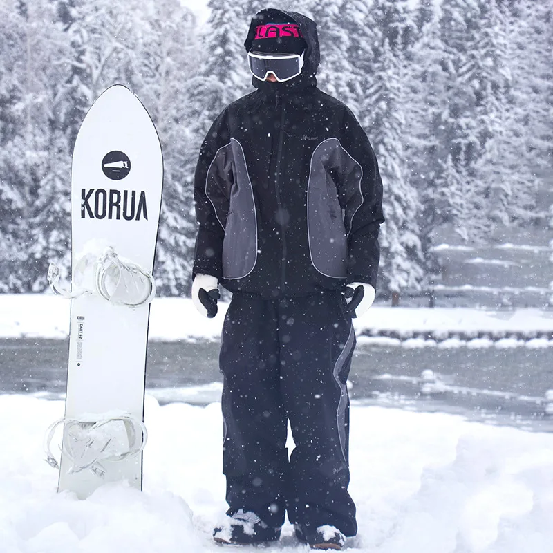 

Зимние спортивные горные мужские лыжные комплекты, куртка с капюшоном, брюки, теплый женский зимний костюм, мотоциклетный водонепроницаемый мужской костюм для сноуборда