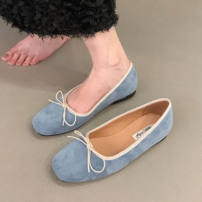 2024 Red Green Autumn Brand Women Flats Round Toe Shallow Slip On Ladies Casual Ballet Shoes Soft Leather Eelgant Ballet Shoes