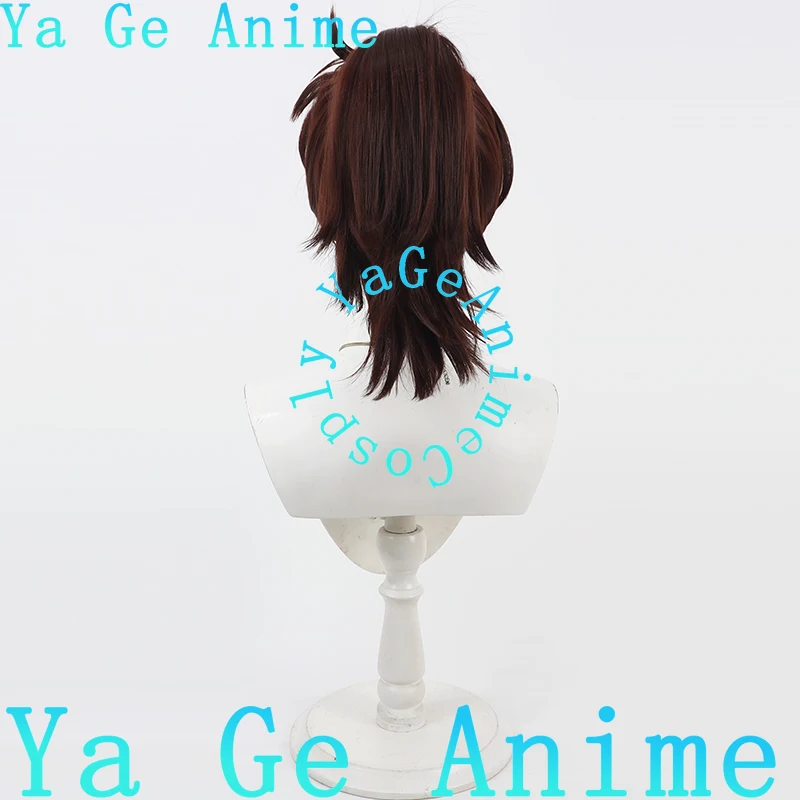 Ya Ge Anime Nintama Rantarou Doi Hansuke Peruca Cosplay de rabo de cavalo alto Jogos de anime Festa de Halloween Cabelo sintético resistente ao calor