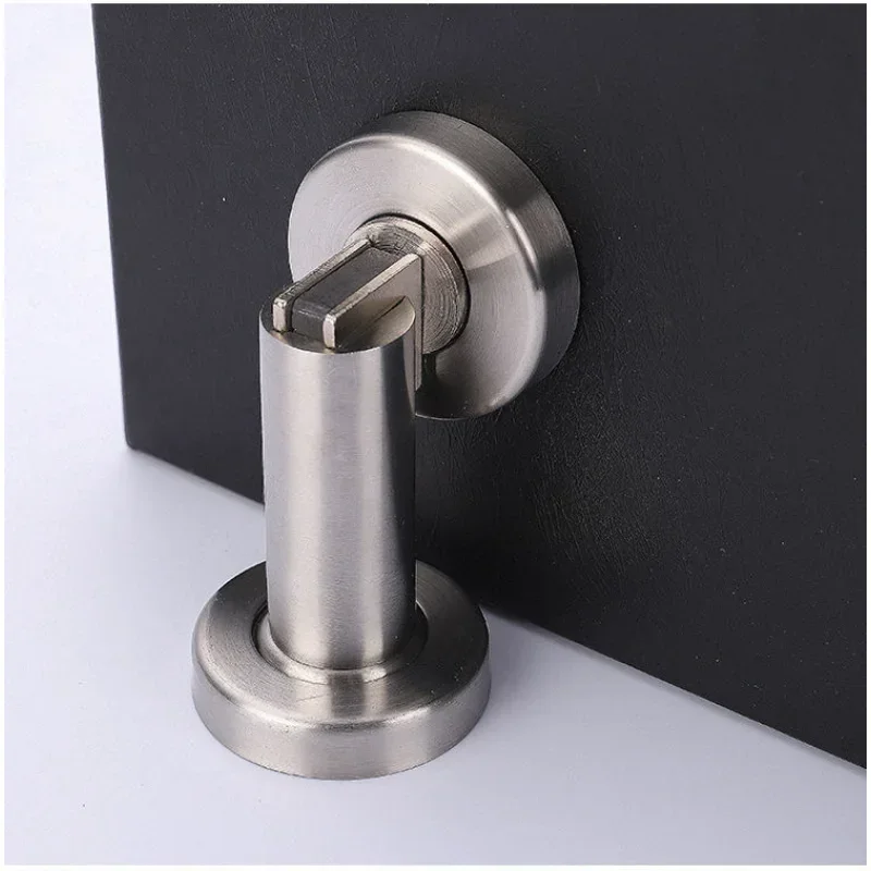 304 Stainless Steel Door Suction Punch Free Anti-collision Device Strong Magnetic Stopper Room Wall Silent Furniture Hardware