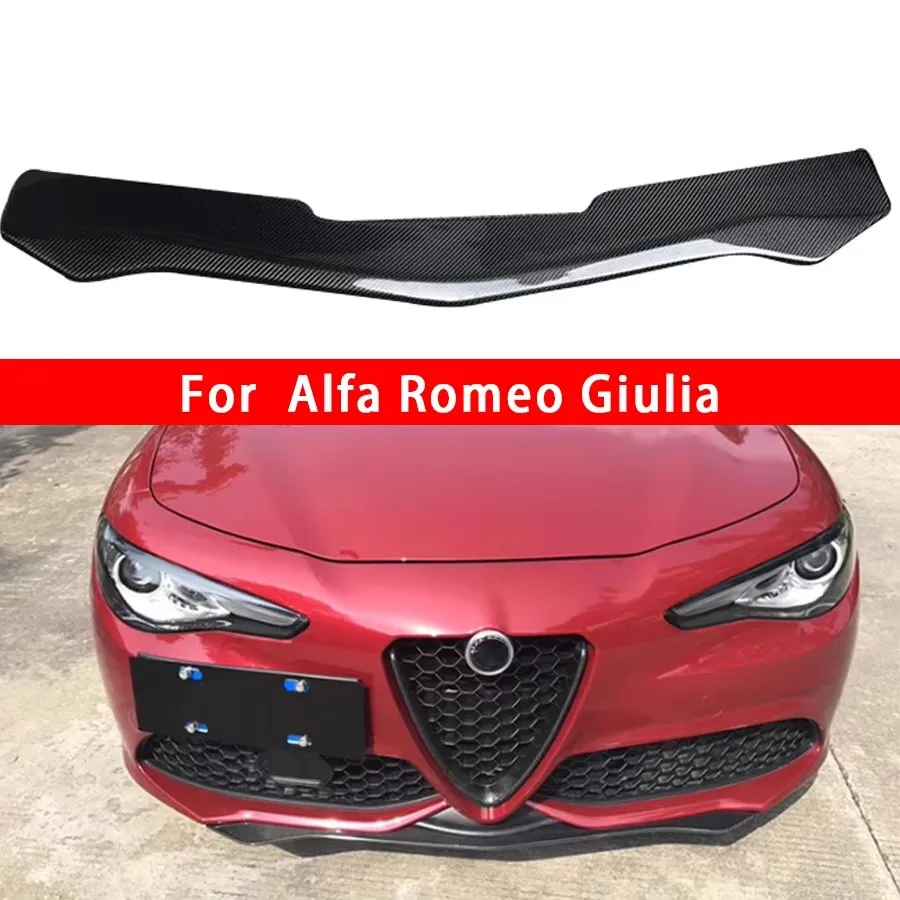  For Alfa Romeo Giulia Carbon Fiber Front lip Car Front Bumper Diverter Spoiler Diffuser chin Upgrade body kit