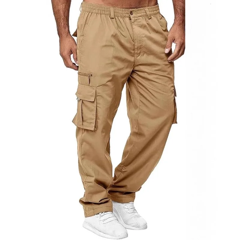 Men's Casual Overalls Spring and Summer New Sweatpants Multi-color Multi-pocket