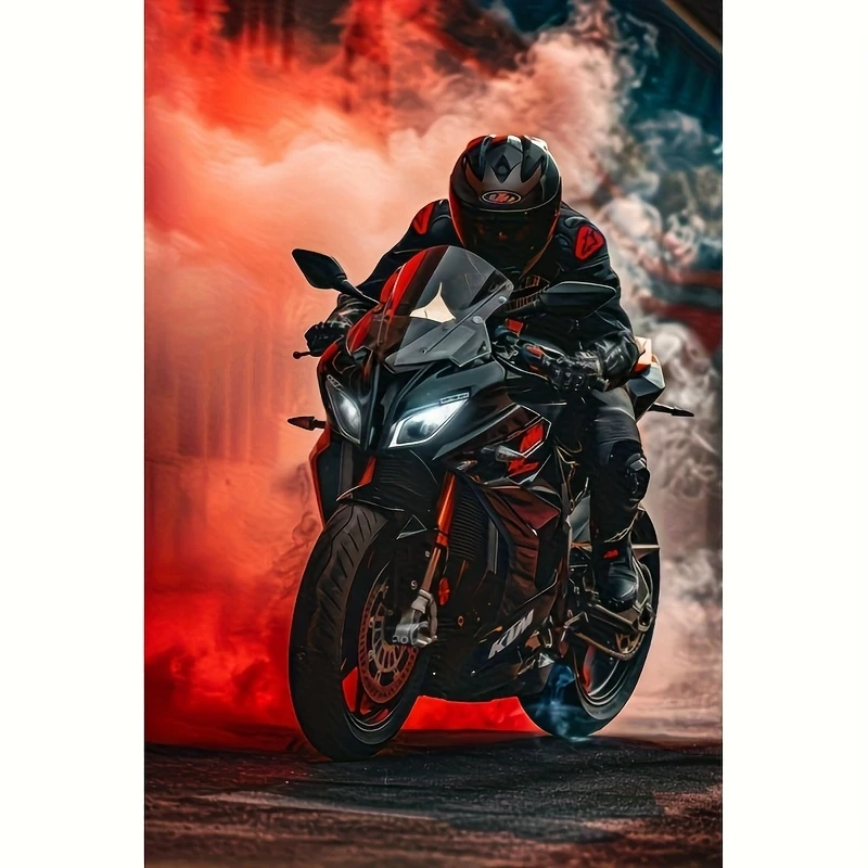 

Riding a Motorcycle 500/1000/1200/2000 PCS Jigsaw Puzzles Family Activity Games for Bedroom Gameroom Home Decor Gift