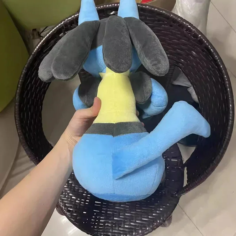 30cm Lucario duże pluszowe zabawki Pokemon Anime lalka śliczna ozdoba kolekcja Pokémon wypchana poduszka pluszowa prezent dla dzieci