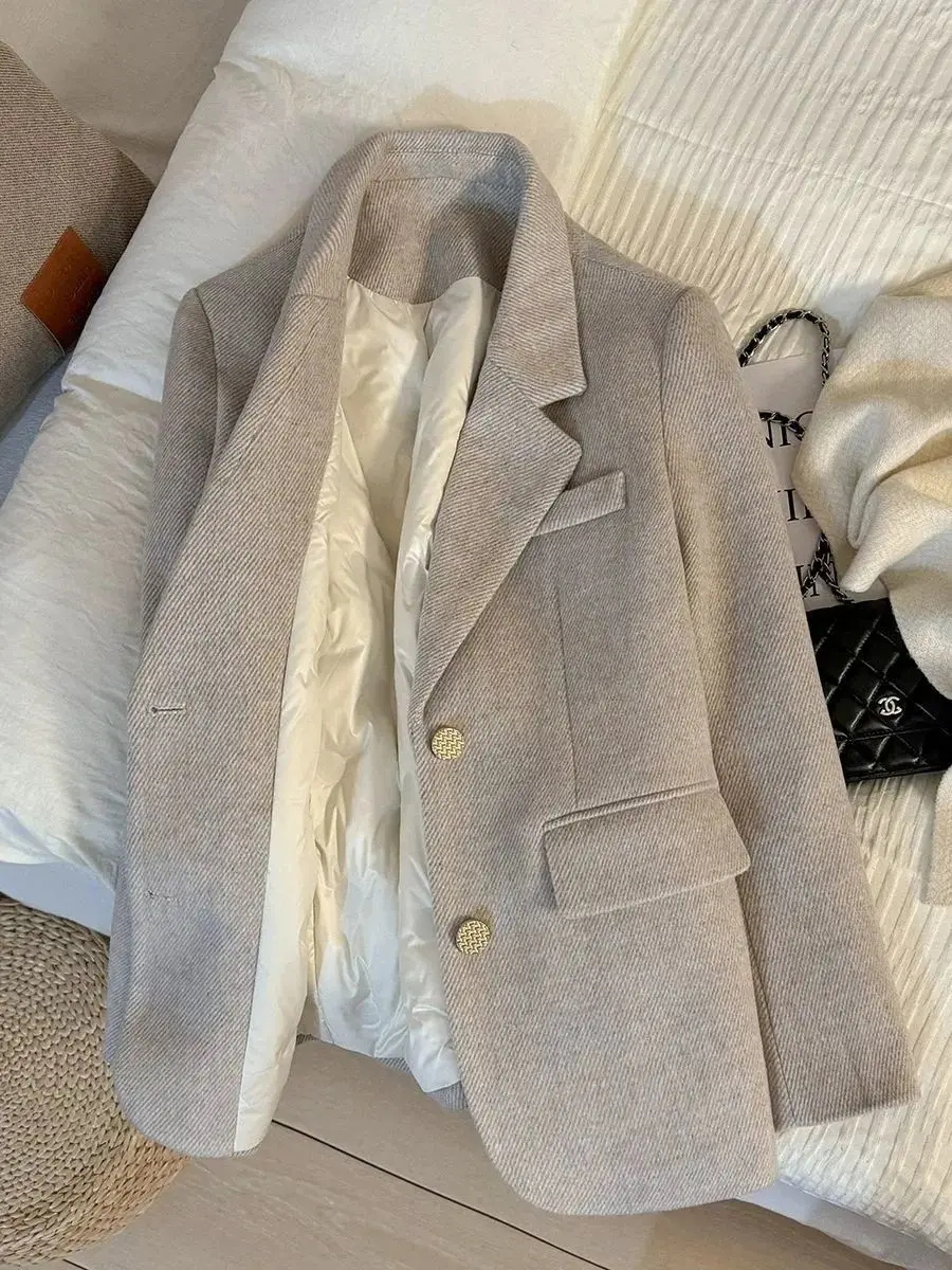 

Elegant Office Blazer Women Outerwear 2025 Autumn Winter New Korea Style Fashion Casual Suit Jacket Office Wear Luxury Coat Lady