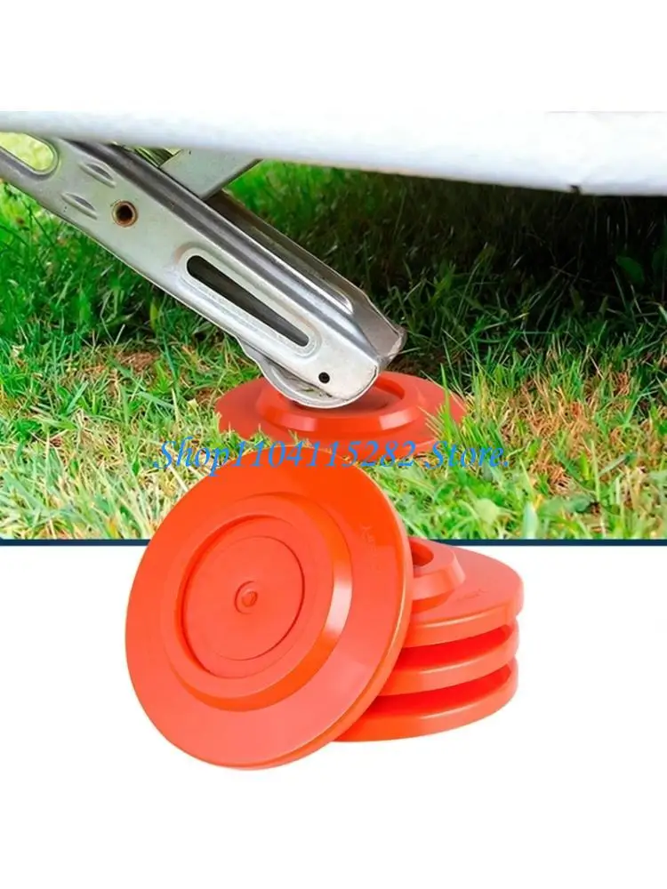 

4Pcs Sturdy RVs Jacks Stand Pads RVs Leveling Stabilizer Jacks Pad Round Landing Feet For Campers Road Trips