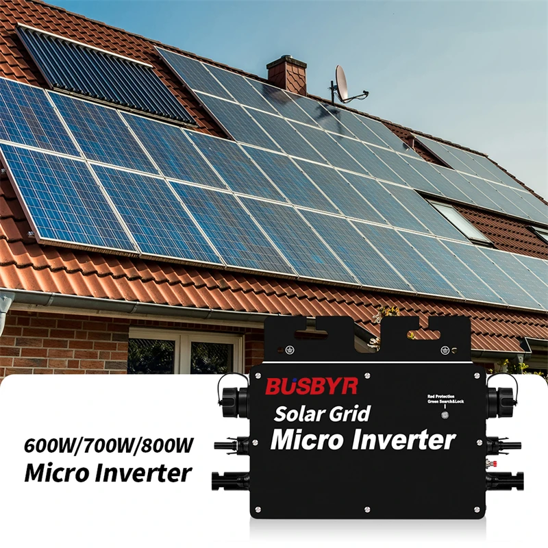 Imagem -05 - Busbur-conversor Inversor Solar Micro na Rede Vida Inteligente Nova Atualização Mppt 800w 700w 600w ca 110v 220v 1.8m eu 16a Cabo 250v