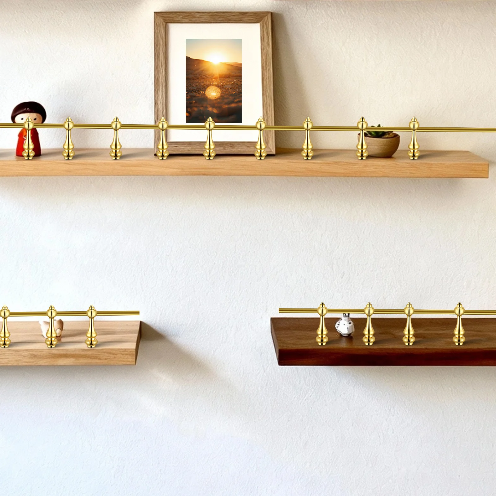 

10pcs Zinc Alloy Gourd Head Railing Post Connectors For Glass Cabinet Wine Cart Furniture Decorative Spindles Fence Rail