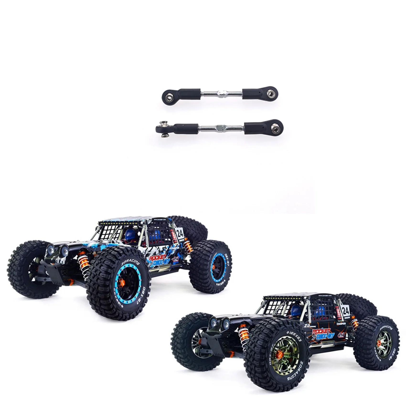 2Pcs Front Steering Rod 8020 For ZD Racing DBX-07 DBX07 EX-07 EX07 1/7 RC Car Upgrade Parts Spare Accessories view 5