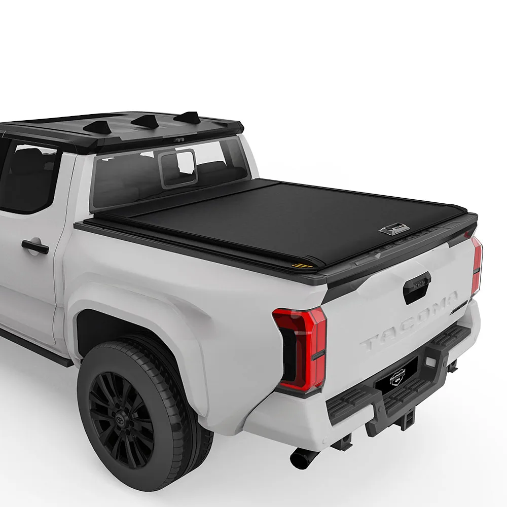 

Manual Operation Waterproof Hard Tonneau Cover for for Tacoma Retractable Truck Tonneau with Locking Function