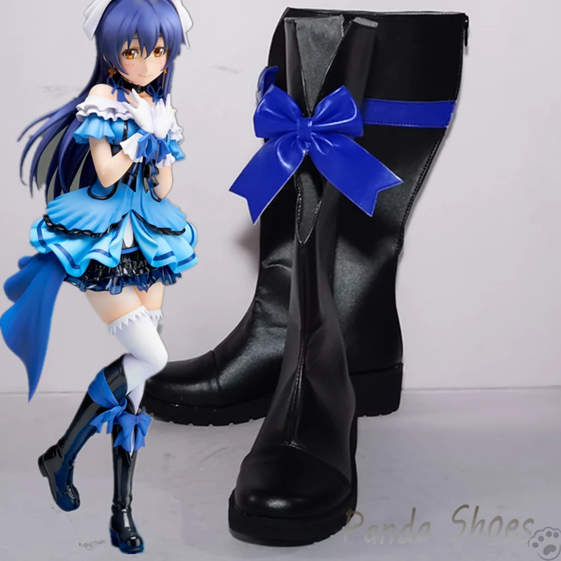 Urocza Sonoda Umi Cosplay buty Anime cosniebieskie długie buty komiczne i przebranie na karnawał rekwizyty dla impreza z okazji Halloween