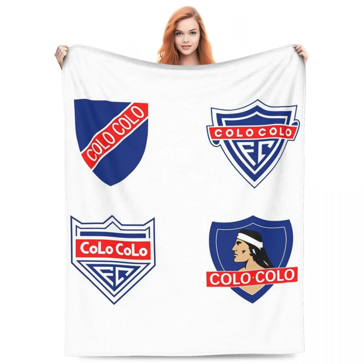 Colo Colo Insignias Blankets Fleece Sofa Throw Blanket Warm Throw Blankets for Home Bedroom Office Throws Bedspread Quilt