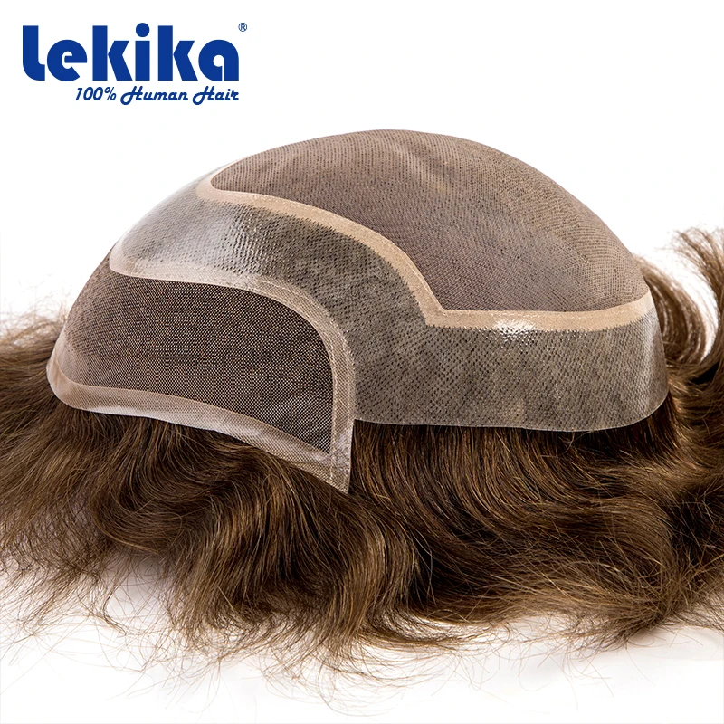

Mono Top Toupee 6-дюймовые Hd парики на шнуровке HW Парик из натуральных волос на шнуровке Дышащие человеческие волосы Плетение Модная система волос для мужчин