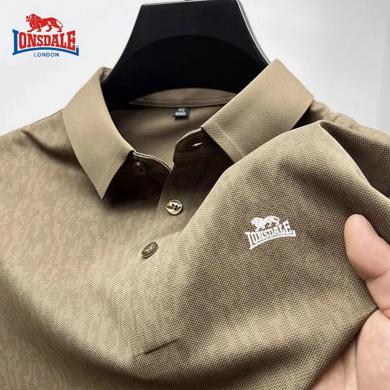 Polo de manga corta de camuflaje de seda para hombre, camiseta fresca y transpirable, tendencia de moda de verano, negocios y ocio, nuevo