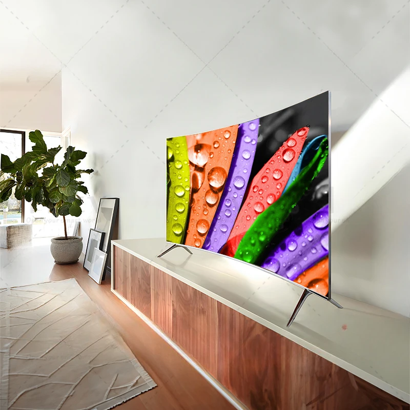 65-calowy zakrzywiony telewizor Smart TV 4K duży ekran Ultra HD telewizor LED Smart TV 65-calowy telewizor