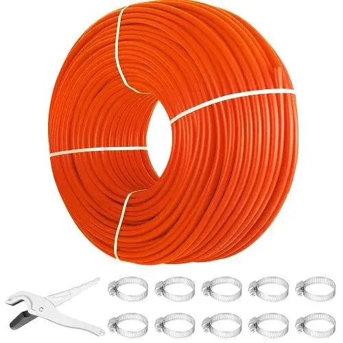 1/2 PEX Tubing 1000Ft - Oxygen Barrier Radiant Floor Heating Pipe for Hot/Cold Water Plumbing