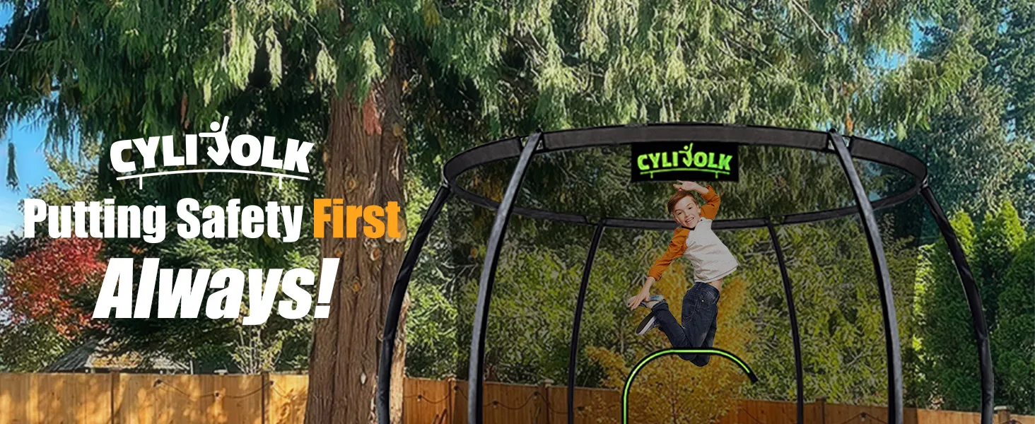 Description Picture 6 of itemTrampoline Outdoor ASTM Approved, Recreational Kids Trampoline with Enclosure Net and Ladder, Anti-Rust Indoor Trampoline for Ad