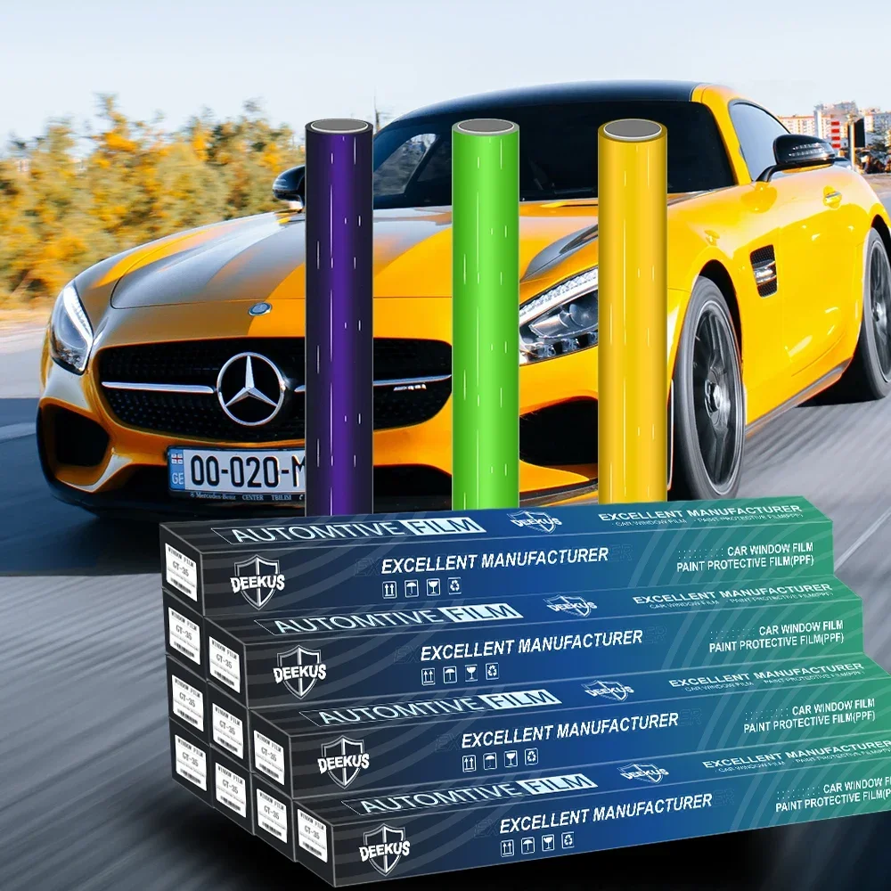 2025 Deekus Crystal Series Amostra grátis Mudança de cor 1.52*15m PPF 7.5mil Filme de proteção de tinta TPU brilhante