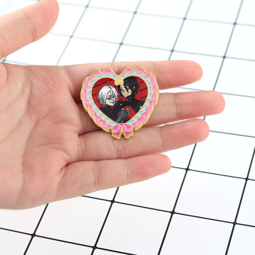 Signalis Game Elster Ariane Heart Emaille-Pin Paar Survival Horror Niedlich BL Gothic Yaoi Mädchen Liebhaber Brosche Anstecknadel Geschenk Accessoire – Detail 4