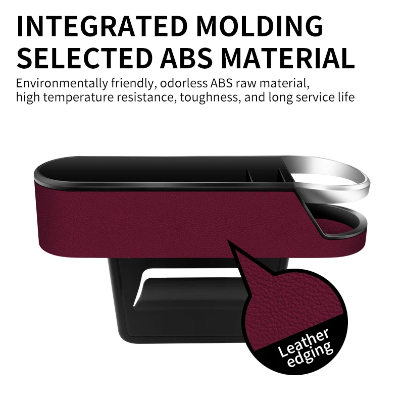 

PU Leather Car Seat Gap Storage Box Universal Seat Gap Slit Box With Charging Hole Phone Bottle Keys Holder Box Auto Organizer