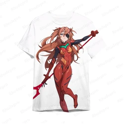 T-shirt masculina estampada, roupa Neon Genesis Evangelion, moda infantil, tendência Super Saiya, alta qualidade, 100 a 5XL, Y2K, 2024