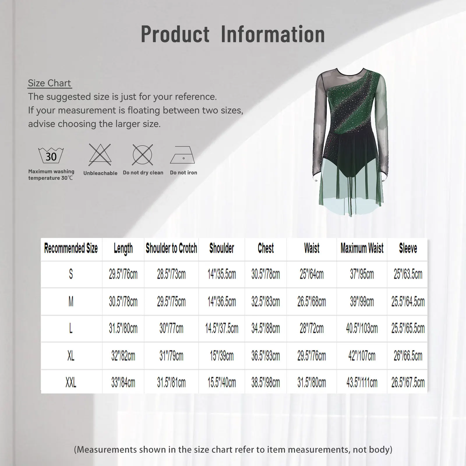 Women Leotard Dance Dress for Figure Skating Ballet Lyrical Dancing Costume Rhinestones Mesh Sleeves Dress Dancewear Gymnastics